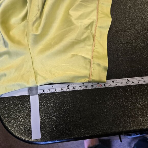 Parade Luxe Satin Pajama Set Key Lime Green Yellow Women's  L - Picture 12 of 16
